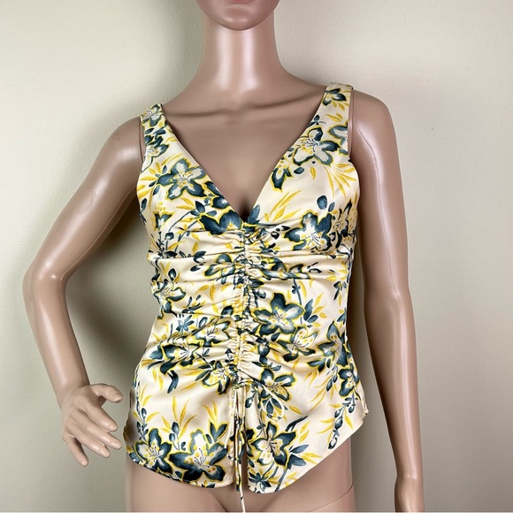 NEW CINQ A SEPT SLEEVELESS FLORAL PRINT TOP - Picture 2 of 8